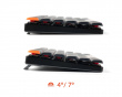 K1v6 Low Profile QMK Trådløst Tastatur [Gateron Banana] - Lysegrå