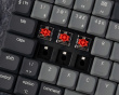 K3v3 Low Profile QMK Trådløst Tastatur [Gateron Red] - Lysegrå