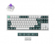 Q3 HE 80% Knob QMK Trådløst Tastatur [Gateron Purple Magnetic] - Shell White