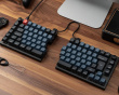 Q11 Hotswap Knob Split ISO Tastatur - Sort [Gateron G Pro Red]