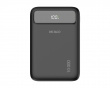 10.000 mAh Powerbank, duale USB-C-kabler - Sort