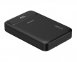 10.000 mAh Powerbank, duale USB-C-kabler - Sort