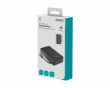 10.000 mAh Powerbank, Udtrækkeligt kabel 90 cm - Sort