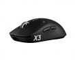 PRO X3 Superstrike Trådløs Gamingmus - Midnight Black