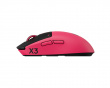 PRO X3 Superstrike Trådløs Gamingmus - Pink Eclipse