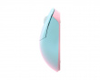 Huan Stainless Magnesium Alloy Trådløs Gamingmus - Blå/Pink