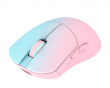 Huan Stainless Magnesium Alloy Trådløs Gamingmus - Blå/Pink