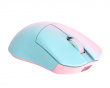 Huan Stainless Magnesium Alloy Trådløs Gamingmus - Blå/Pink