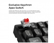 K2 Ultra 75% 8K Trådløst Tastatur - Sort [Keychron Apex Red]
