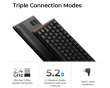 K5 Ultra Low-Profile 100% 8K Trådløst Tastatur - Wood Black [Keychron Milk POM Red]