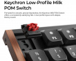 K5 Ultra Low-Profile 100% 8K Trådløst Tastatur - Wood Black [Keychron Milk POM Brown]