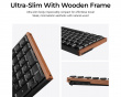 K5 Ultra Low-Profile 100% 8K Trådløst Tastatur - Wood Black [Keychron Milk POM Brown]