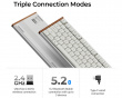 K5 Ultra Low-Profile 100% 8K Trådløst Tastatur - Wood White [Keychron Milk POM Red]
