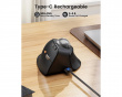 EM05 NL Vertikal Trådløs Trackball-mus - Sort/Grå