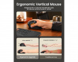 EM11 NL Ergonomisk Vertikal Mus - Hvid