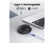 EM01 NL Trådløs Ergonomisk Trackball Mus - Sort