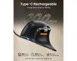 EM11 Pro Ergonomisk Vertikal Mus - Sort/Blå