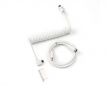 Coiled Aviator Kabel Angled 8K - Hvid