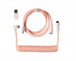 Coiled Aviator Kabel Angled 8K - Lyserød