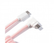 Coiled Aviator Kabel Angled 8K - Lyserød