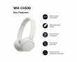 WH-CH530 Trådløse On-Ear Hovedtelefoner - Hvid