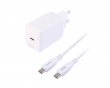 USB-C GaN vægoplader 70 W - 1,8 m - Hvid