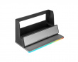 Universal Device Organizer with RGB - Skrivebordsopbevaring, Grå (DEMO)