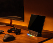 Universal Device Organizer with RGB - Skrivebordsopbevaring, Grå (DEMO)