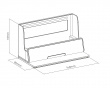Universal Device Organizer with RGB - Skrivebordsopbevaring, Grå (DEMO)
