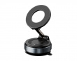 Vakuum Telefonholder med magnetisk ring - Sort (DEMO)