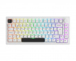 5075B Plus-S Black on White Trådløst Tastatur - Hvid [V3 Lavender Purple Pro] (DEMO)