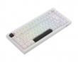 5075B Plus-S Black on White Trådløst Tastatur - Hvid [V3 Lavender Purple Pro] (DEMO)