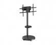Heavy-Duty TV Gulvstativ med Mediehylde – Sort (DEMO)