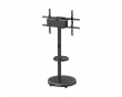Heavy-Duty TV Gulvstativ med Mediehylde – Sort (DEMO)