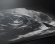 Odyssey Glas Musemåtte - Sort & Hvid - Limited Edition (DEMO)
