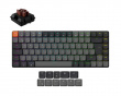 K3v3 Low Profile QMK Trådløst Tastatur [Gateron Brown] - Lysegrå (DEMO)