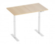 Premium Hæve Sænkebord Elektrisk Skrivebord 1200x700mm - Hvid/Egetræ