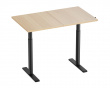 Hæve Sænkebord Elektrisk Skrivebord 1200x700mm Håndsving - Sort/Egetræ