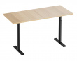 Hæve Sænkebord Elektrisk Skrivebord 1600x700mm Håndsving - Sort/Egetræ